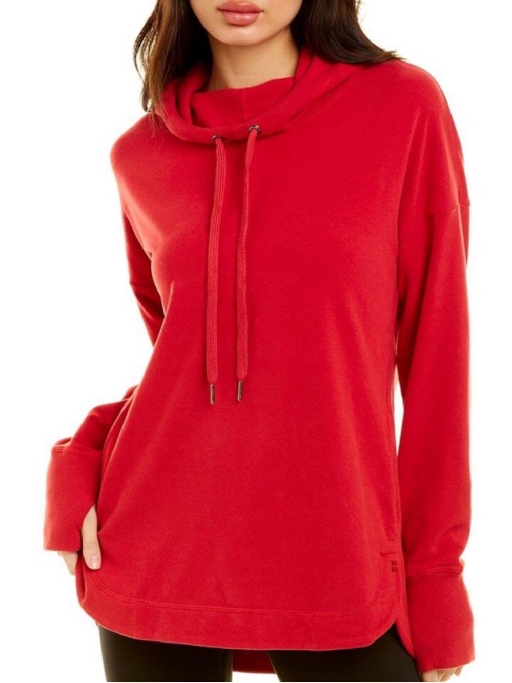 SWEATY BETTY Red Escape Luxe Fleece Hoodie Size XS